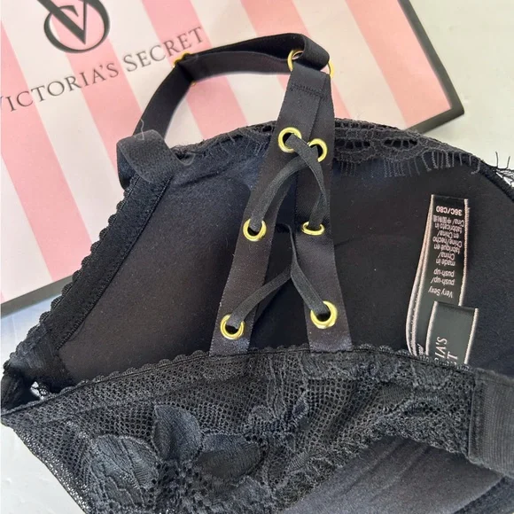 VICTORIAS SECRET VERY SEXY RING HARDWARE PUSH UP BRA SIZE 36C NWOT - Picture 5 of 16